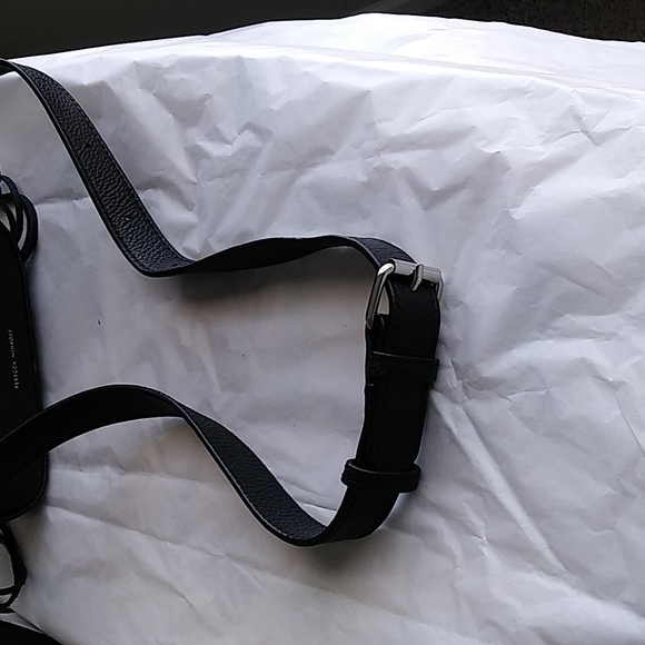 ❤Rebecca Minkoff Black Leather Crossbody Adjustable Strap Belt Bag NWT❤ - Picture 12 of 15